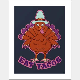 Save A Turkey Eat Tacos Mexican Funny Thanksgiving Posters and Art